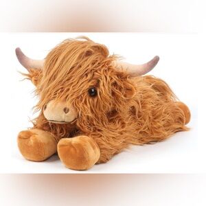 NWOT Heatable Cozy Highland Cow Plush